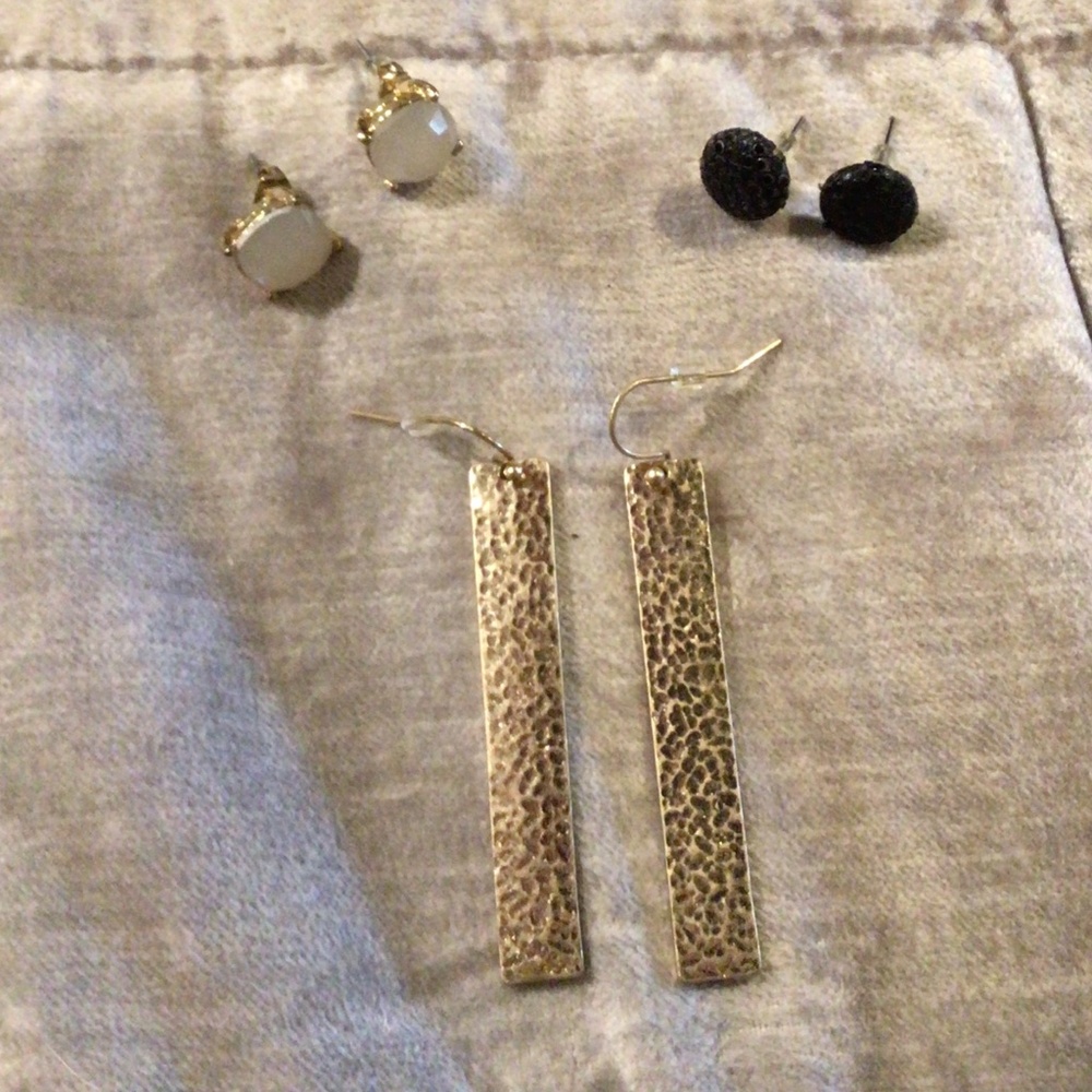 3 pairs of classy earrings
